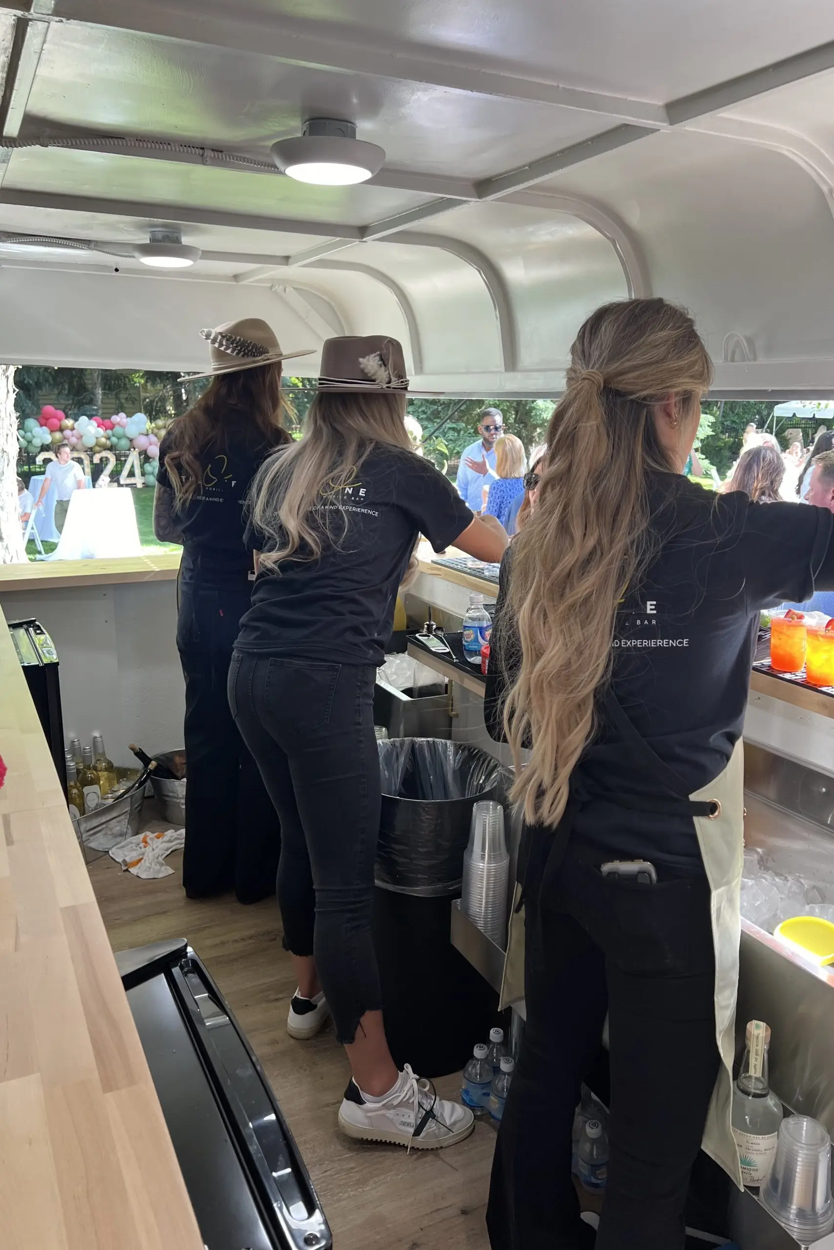 The One Mobile Bar Trailer inner views